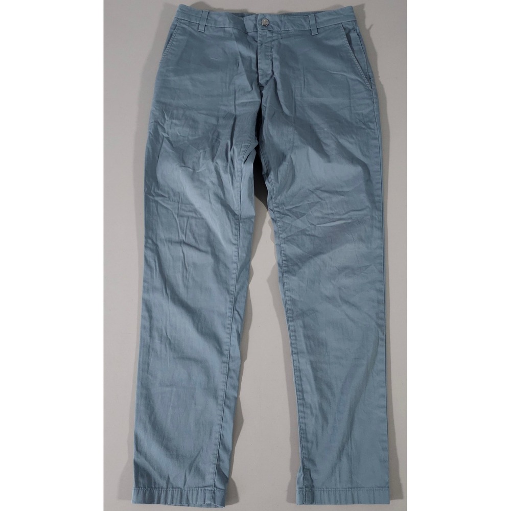 Birddogs Pants Mens 32x32 Blue Grey Lined Chino Trousers
